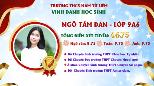 Chân dung nữ thủ khoa trường THCS Nam từ Liêm trong kì thi vào lớp 10 và đỗ 04 trường chuyên top đầu Hà Nội