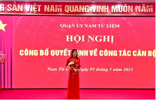 Trường THCS Nam Từ Liêm được bổ nhiệm Phó Hiệu trưởng