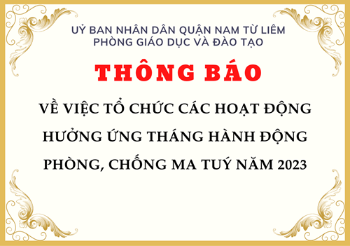 Về việc tổ chức các hoạt động hưởng ứng Tháng hành động phòng, chống ma tuý năm 2023