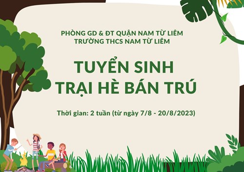 Bùng nổ cùng trại hè bán trú  tại trường thcs nam từ liêm