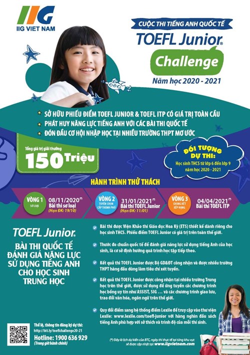 Trường trung học cơ sở nam từ liêm  phát động cuộc thi tiếng anh quốc tế toefl challenge 2020-2021