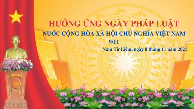 Trường thcs nam từ liêm hưởng ứng ngày pháp luật nước chxhcn việt nam 9-11