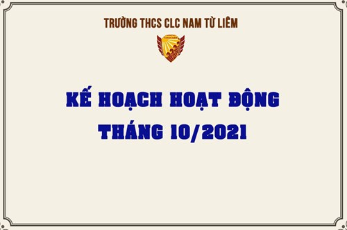 Kế hoạch hoạt động tháng 10/2021