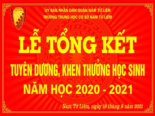 Trường thcs nam từ liêm tổ chức lễ tổng kết trực tuyến năm học 2020-2021