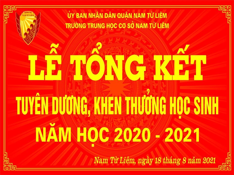 Trường thcs nam từ liêm tổ chức lễ tổng kết trực tuyến năm học 2020-2021