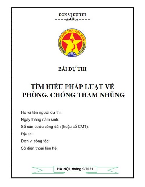 Hưởng ứng cuộc thi  tìm hiểu pháp luật về phòng, chống tham nhũng  của thủ tướng chính phủ