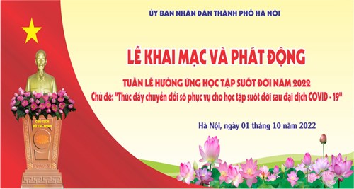 Lễ khai mạc Tuần lễ hưởng ứng học tập suốt đời cấp Thành phố năm 2022 tại trường THCS Nam Từ Liêm