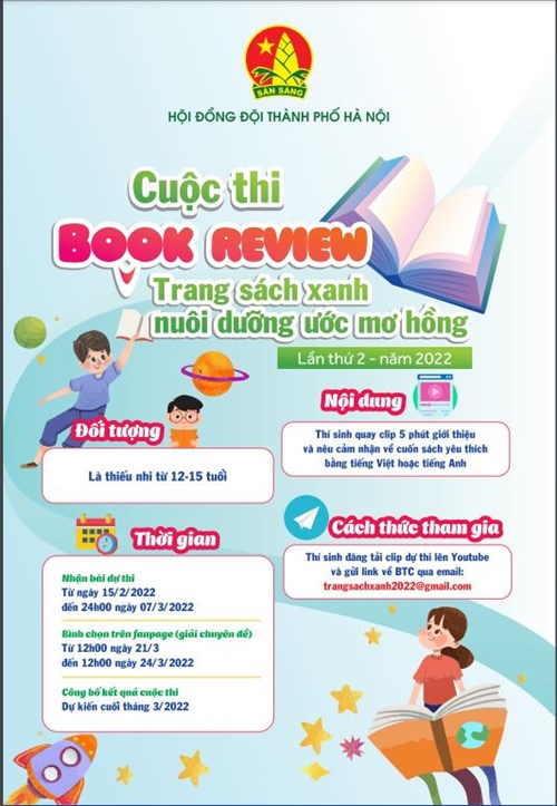 Thể lệ cuộc thi Book Review  Trang sách xanh nuôi dưỡng ước mơ hồng 