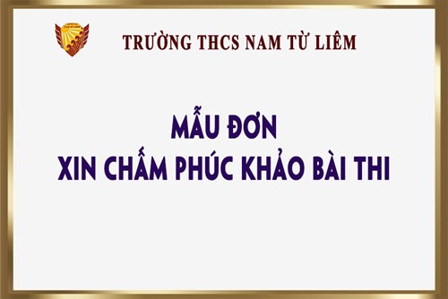 Mẫu đơn xin chấm phúc khảo bài thi