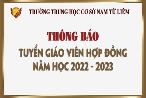 Thông báo tuyển dụng giáo viên hợp đồng năm học 2022 - 2023