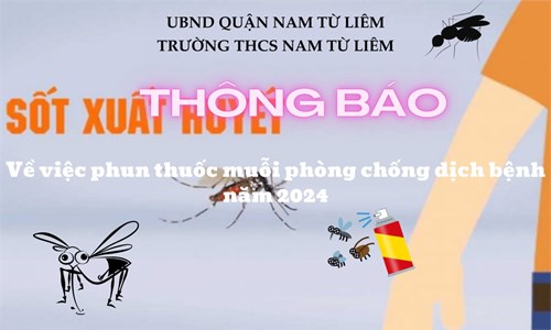 Thông báo Về việc phun thuốc muỗi phòng chống dịch bệnh năm 2024